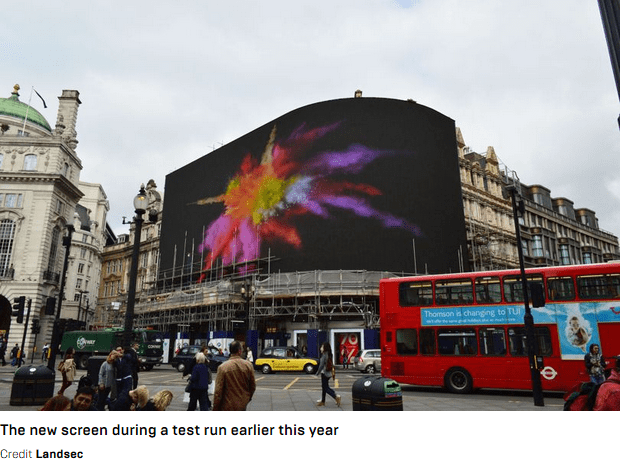 The giant Piccadilly billboard is going to track cars to target ads