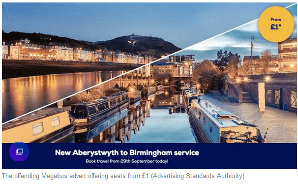 Megabus £1 fare advert banned after it admitted only one seat was available