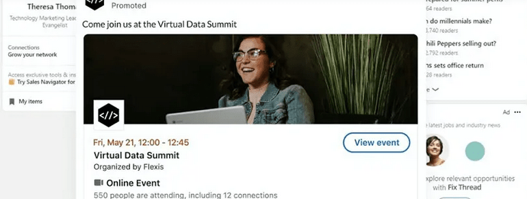 LinkedIn’s courting advertisers with event tools, ad options