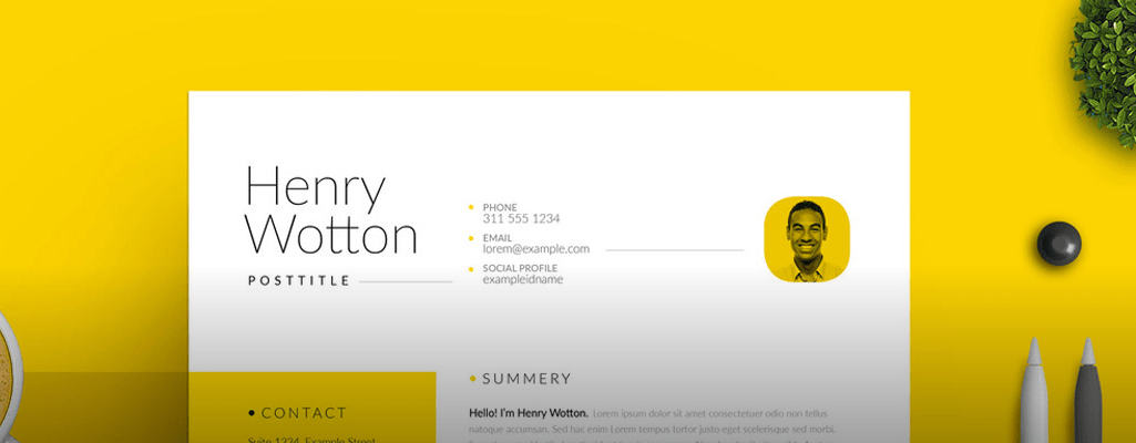 A Modern & Minimalist Resume Template for Adobe InDesign