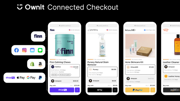 Ownit helps brands sell products, at the point of discovery, with one click