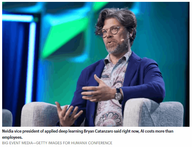 ‘The cost of compute is far beyond the costs of the employees’: Nvidia executive says right now AI is more expensive than paying human workers