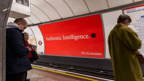 The Economist shades AI in sharp new billboard ads