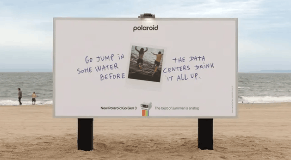 Polaroid’s new anti-AI billboard is an important reminder to touch grass