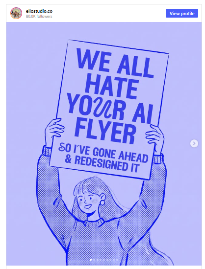 Graphic designers are trying to fix people’s terrible AI flyers